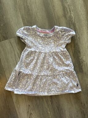 GAP Lavender and White Floral Tiered Toddler Dress